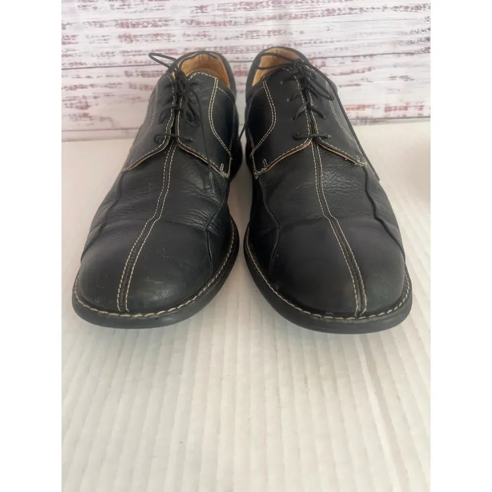 Johnston & Murphy Mens Shuler Bicycle toe Oxford Lace Up Dress  Black Size 11